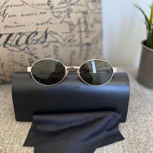 Saint Laurent Gold and Black Sunglasses